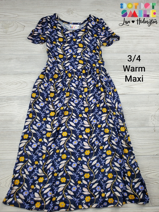 Dot Dot Smile Other - NWT DotDotSmile Navy Floral Maxi Dress- Size 3/4